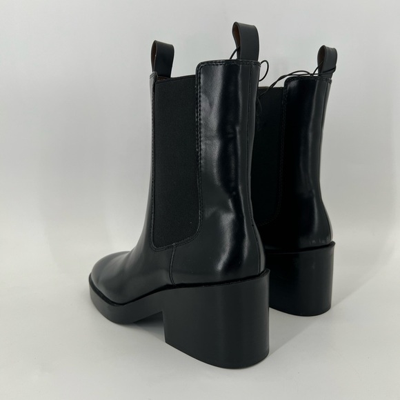 H&M Chelsea Boots With Block Heel Double Loop Boots - Picture 4 of 5